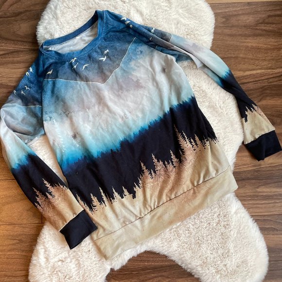 Zulily Golden Landscape Top - Picture 1 of 5